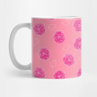 Pink Camellia Flora Pattern Mug